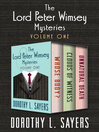 Cover image for Lord Peter Wimsey, Volumes 1-3